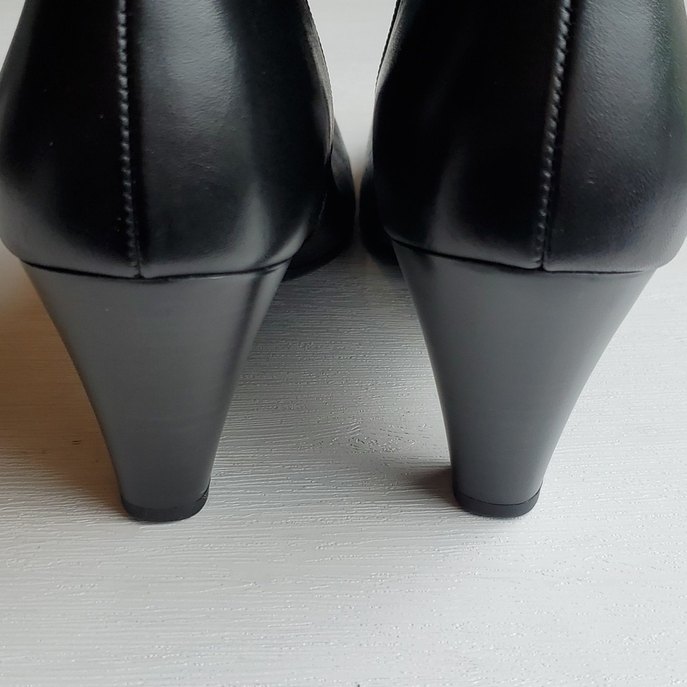 Gabor Black Leather Silver Ball Chain Ankle Booties 7.5 UK/ 10 US - Picture 7 of 13